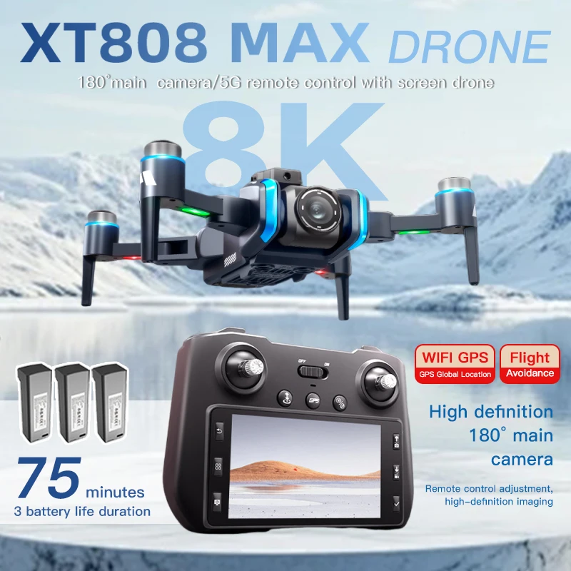Drone Gps Mount - Xt808 gps drone profissional 8k hd