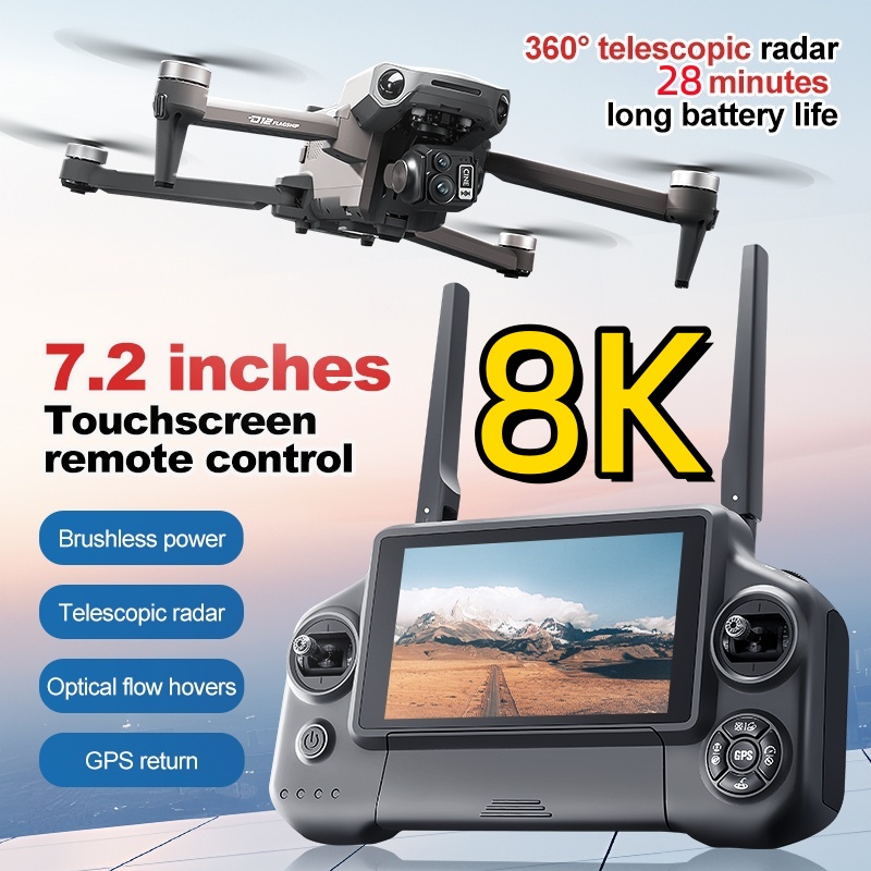 Drone RC Quadricóptero 8K com  - Drone Gimbal avaliação e preço