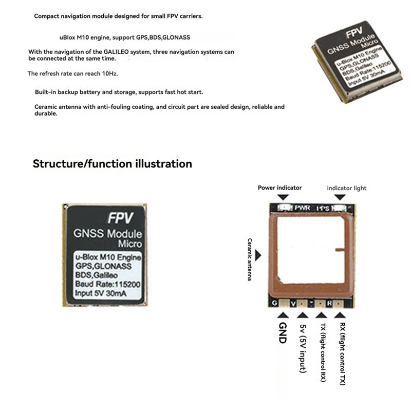 Módulo GPS B16C-For RUSHFPV GN - Drone Gps Module avaliação e preço